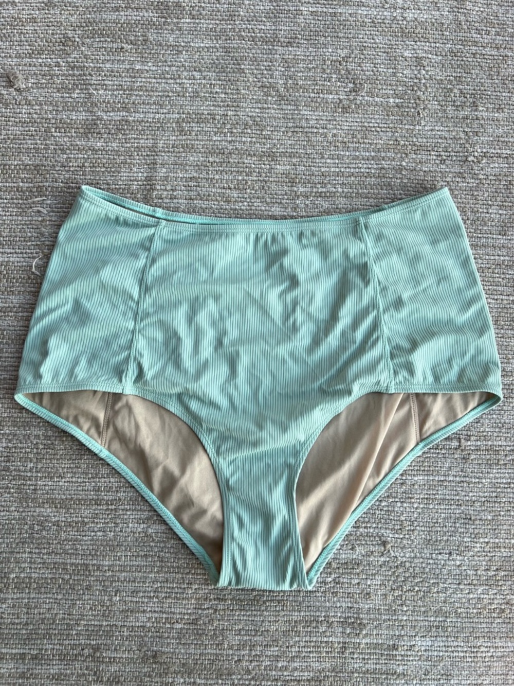Kortni Jeane Mint Green Ribbed Swim Bottom size 2XL